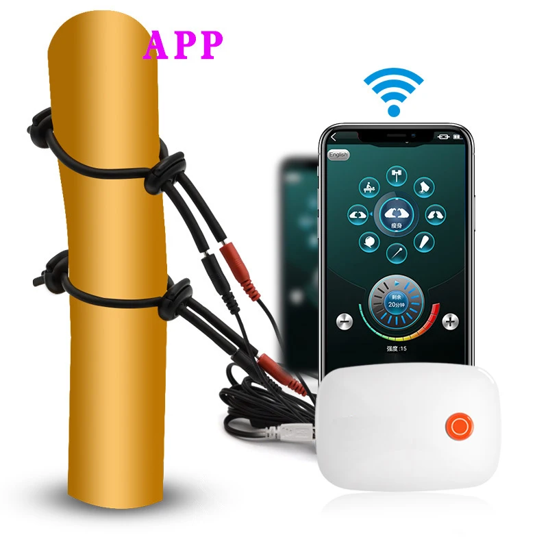 Men Accessories App - صدمة كهربائية حلقة على القضيب الهاتف