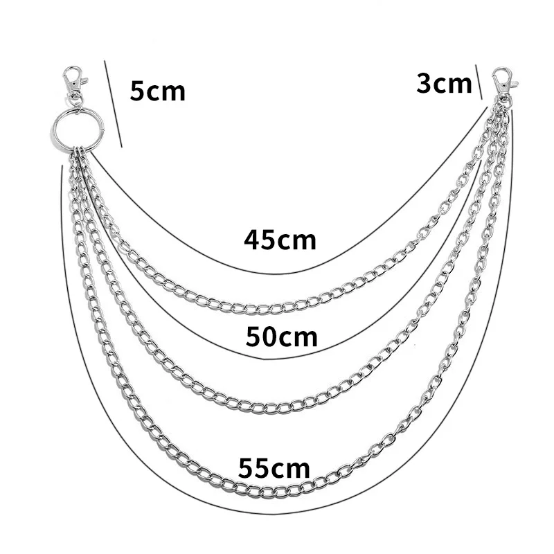 سلسلة حزام معدنية متعددة الطبق - مراجعة Men Accessories Chain وسعره